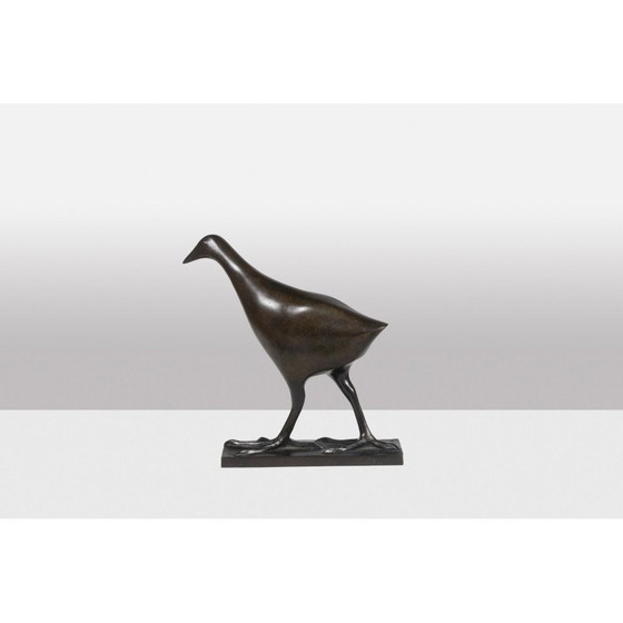 Image 1 of Vintage bronze “Moorhen” sculpture by François Pompon for Fonderie Valsuani, 2006