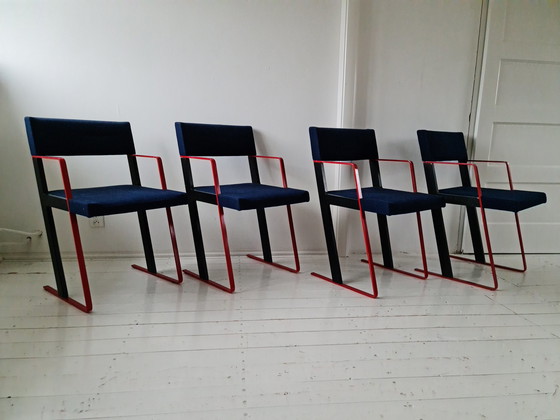 Image 1 of 4X Model Dc Castelijn Vintage Dining Chairs - Dick Spierenburg