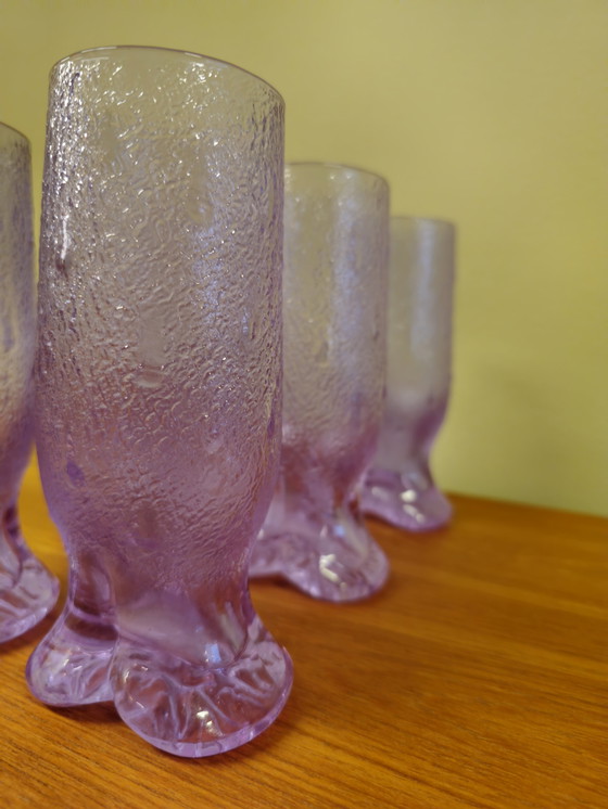 Image 1 of 6X Murano Alexanderite Neodymium Long Drink Glasses