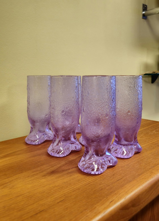 Image 1 of 6X Murano Alexanderite Neodymium Long Drink Glasses