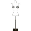 Vintage Art Deco mannequin on feet in steel and aluminum by René Herbst for Siegel, 1930