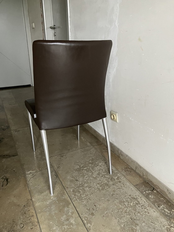 Image 1 of 8X Jori Mikono Chairs, Dark Brown Leather In Top Condition!