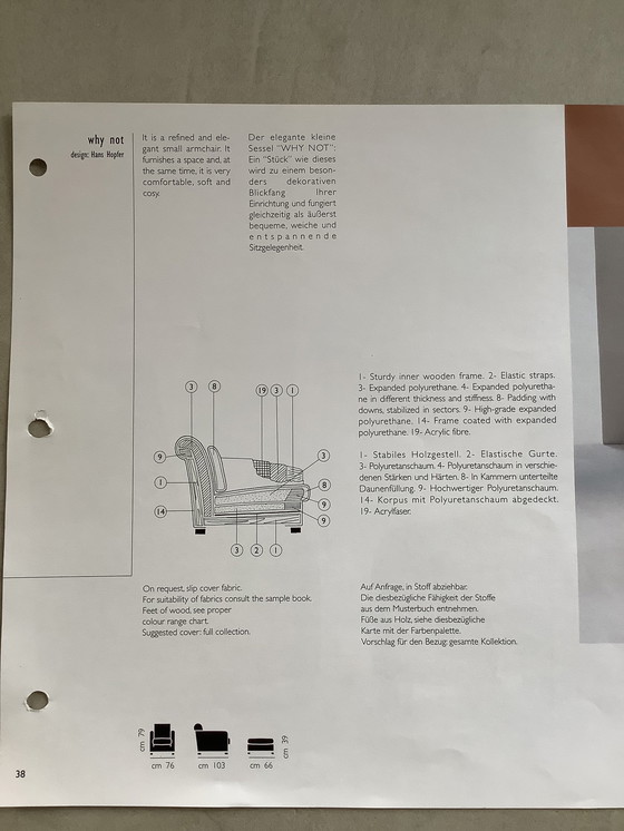 Image 1 of 2x Molinari armchairs and ottoman