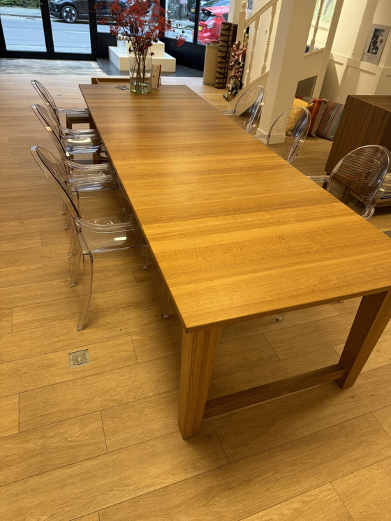 Image 1 of Solid Oak Custom Table