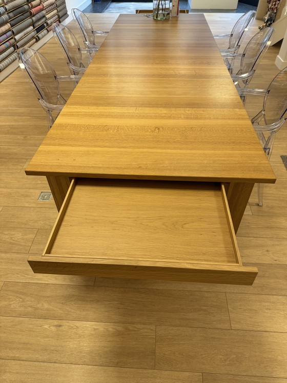 Image 1 of Solid Oak Custom Table