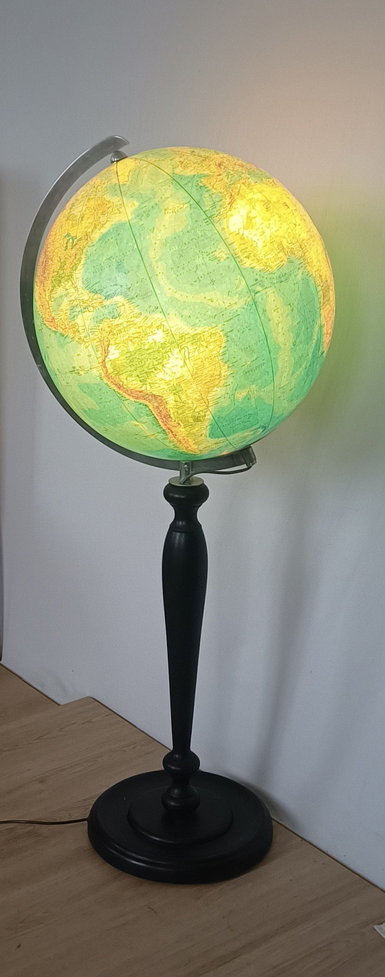 Image 1 of Mega Large Fifties Globe With Lighting On Foot