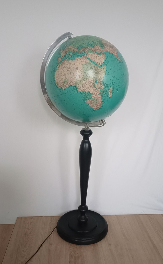 Image 1 of Mega Large Fifties Globe With Lighting On Foot