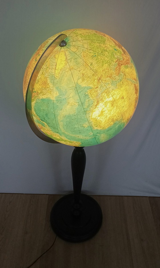 Image 1 of Mega Large Fifties Globe With Lighting On Foot