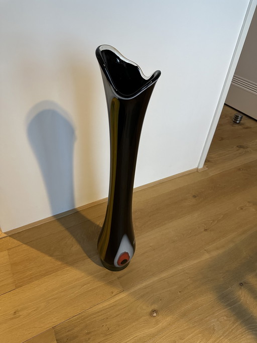 Mihai Topescu High Vase (black/red)