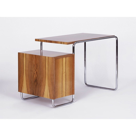 Image 1 of Vintage functionalist desk in tubular steel, 1930s