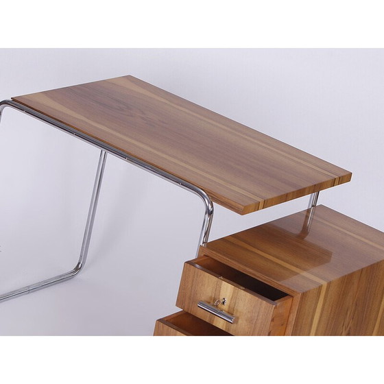 Image 1 of Vintage functionalist desk in tubular steel, 1930s