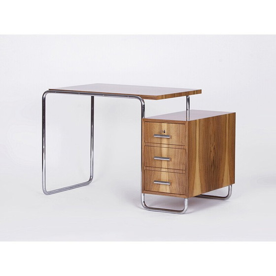 Image 1 of Vintage functionalist desk in tubular steel, 1930s