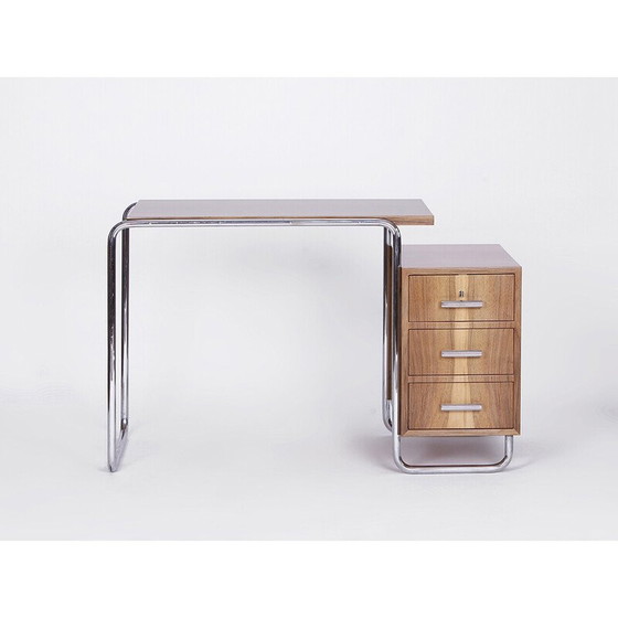 Image 1 of Vintage functionalist desk in tubular steel, 1930s