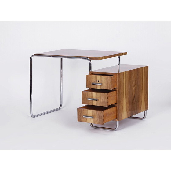 Image 1 of Vintage functionalist desk in tubular steel, 1930s