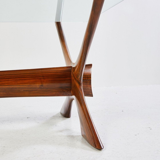 Image 1 of Tavolino vintage Condor in vetro arrotondato di Fredrik Schriever-Abeln per Orebro Glas, Svezia 1960