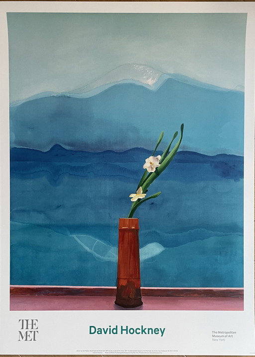 David Hockney, Mount Fuji And Flowers, 1972