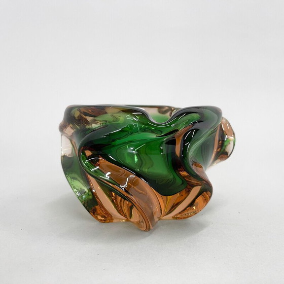 Image 1 of Vintage glass ashtray by Josef Hospodka for Chribska Glassworks, Czechoslovakia 1960