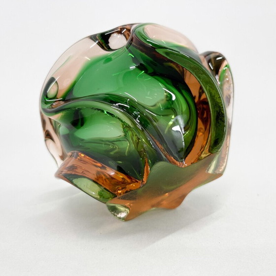 Image 1 of Vintage glass ashtray by Josef Hospodka for Chribska Glassworks, Czechoslovakia 1960
