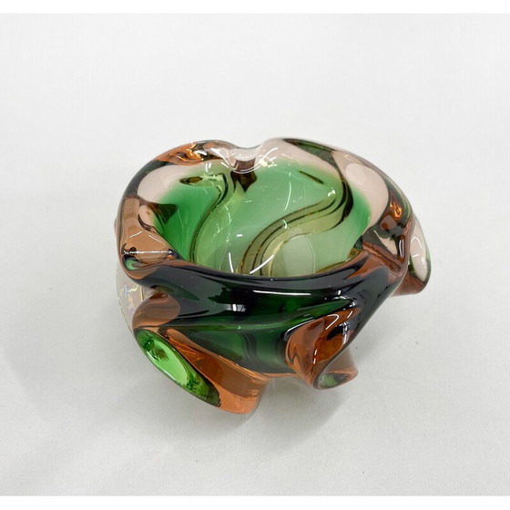 Image 1 of Vintage glass ashtray by Josef Hospodka for Chribska Glassworks, Czechoslovakia 1960