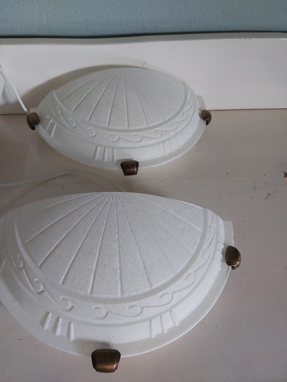 Image 1 of 2x Art deco set of wall lights