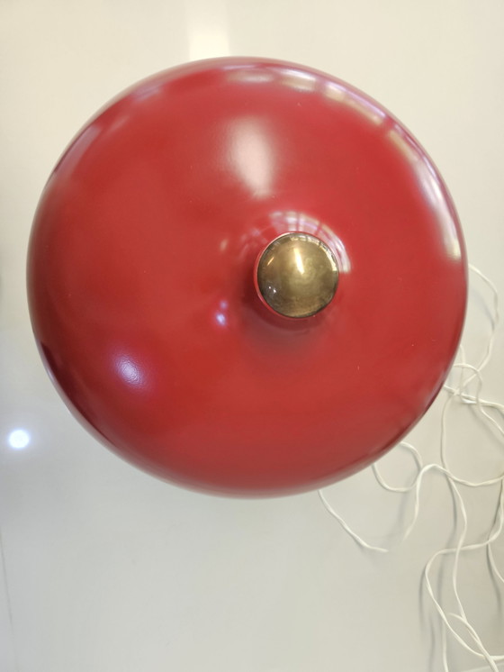 Image 1 of Lampe de bureau à champignon rouge massif Modèle 12765