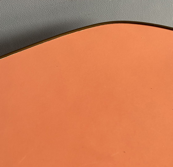 Image 1 of Peach Pink formica table 1960s 