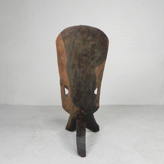 Image 1 of Solid ebony Makonde Palaver chair, 1970s