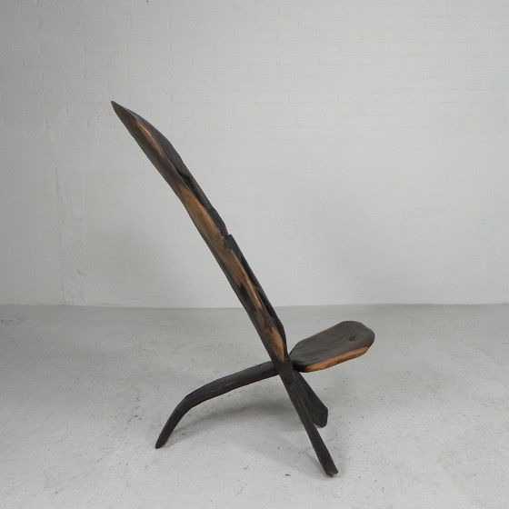 Image 1 of Solid ebony Makonde Palaver chair, 1970s