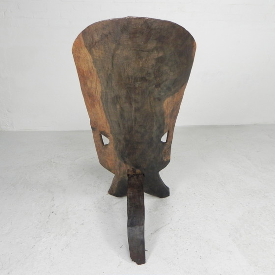 Image 1 of Solid ebony Makonde Palaver chair, 1970s