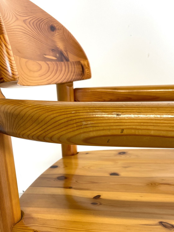 Image 1 of 2 Pine Chairs With Armrest By R. Daumiller