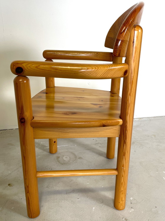 Image 1 of 2 Pine Chairs With Armrest By R. Daumiller