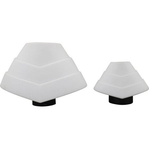 Pair of vintage Murano glass table lamps, Italy 1980