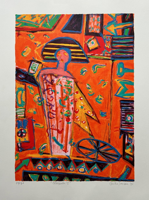 Silkscreen Gertie Janssen - Cleopatra I