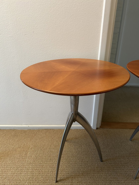 Image 1 of Magis Side Tables Of Cherry Wood By Marc Berthier