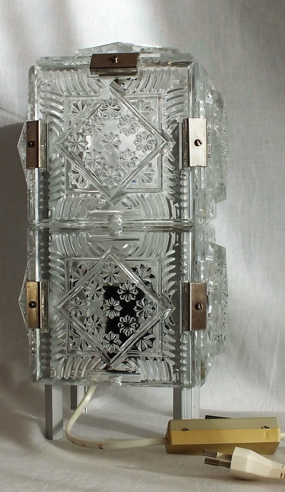 Image 1 of Vintage '60s-era Glass Table Lamp