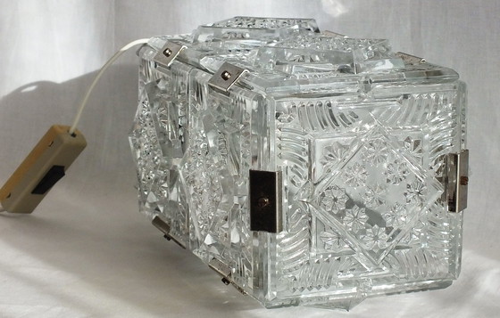 Image 1 of Vintage '60s-era Glass Table Lamp