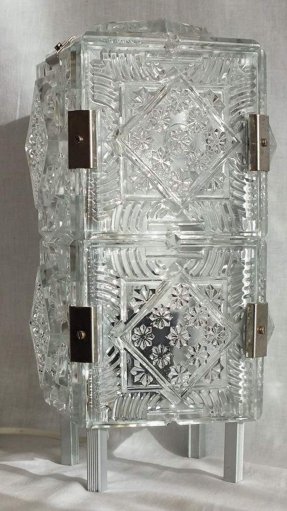 Image 1 of Vintage '60s-era Glass Table Lamp