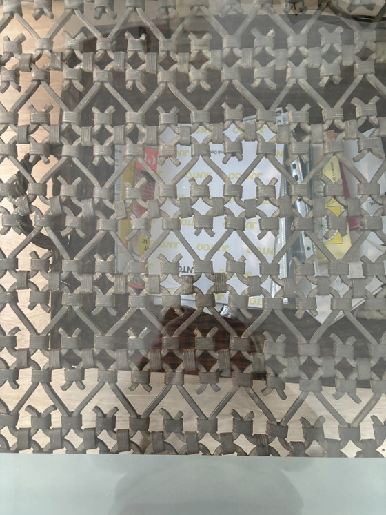 Image 1 of Indian Coffee Table With Glass Top On Iron Network