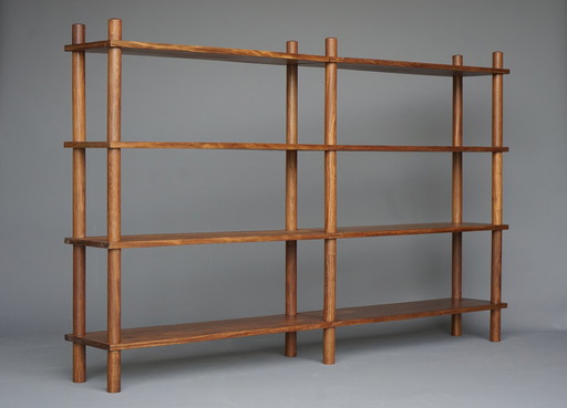 Bookshelf Shelving Unit In Brazilian Hardwood, 1970S