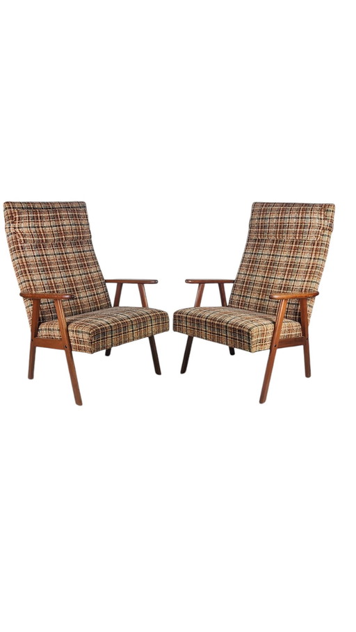 Set Scandinavian Style Armchairs Teak 1960S