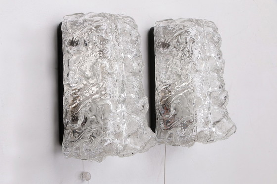 Image 1 of Glass hut Limburg wall lights made of glass,1960 Germany