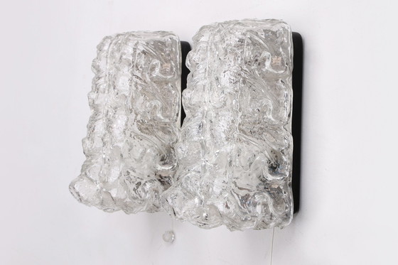 Image 1 of Glass hut Limburg wall lights made of glass,1960 Germany