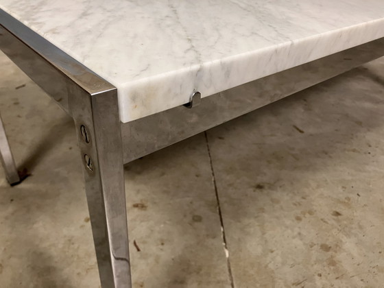 Image 1 of Marble Coffee Table Chrome Mid - Century