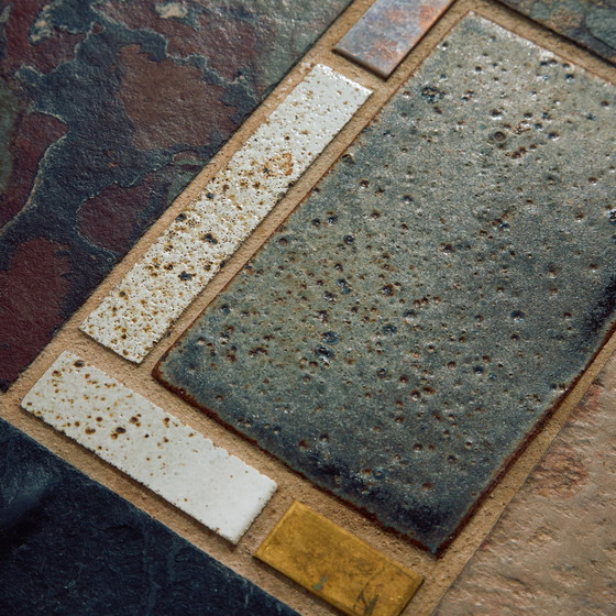 Image 1 of Tavolino da caffè in teak e ceramica Mk10429 di Britt Sallingboe, set da 2