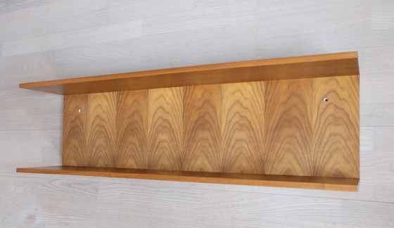 Image 1 of Wall shelf U-shaped walnut 60s design 100 cm Similar Wilhelm Renz Waeb