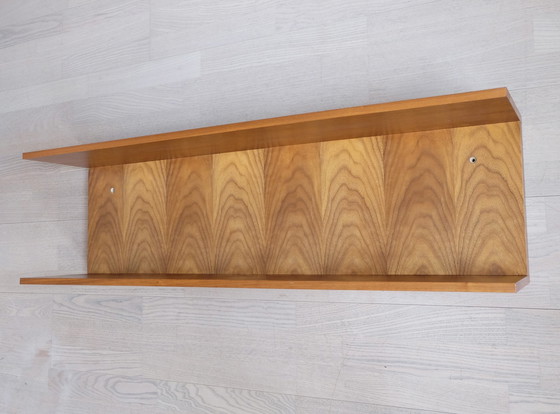 Image 1 of Wall shelf U-shaped walnut 60s design 100 cm Similar Wilhelm Renz Waeb