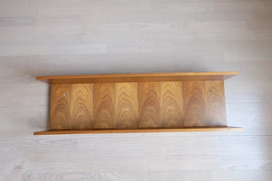 Image 1 of Wall shelf U-shaped walnut 60s design 100 cm Similar Wilhelm Renz Waeb