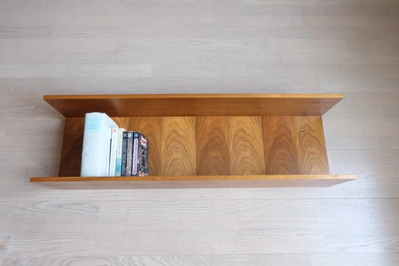 Image 1 of Wall shelf U-shaped walnut 60s design 100 cm Similar Wilhelm Renz Waeb