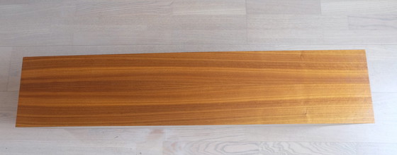 Image 1 of Wall shelf U-shaped walnut 60s design 100 cm Similar Wilhelm Renz Waeb