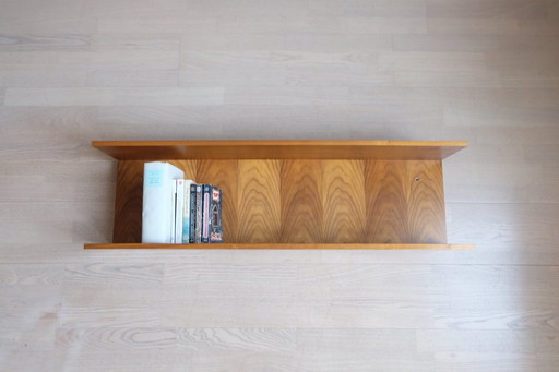 Wall shelf U-shaped walnut 60s design 100 cm Similar Wilhelm Renz Waeb